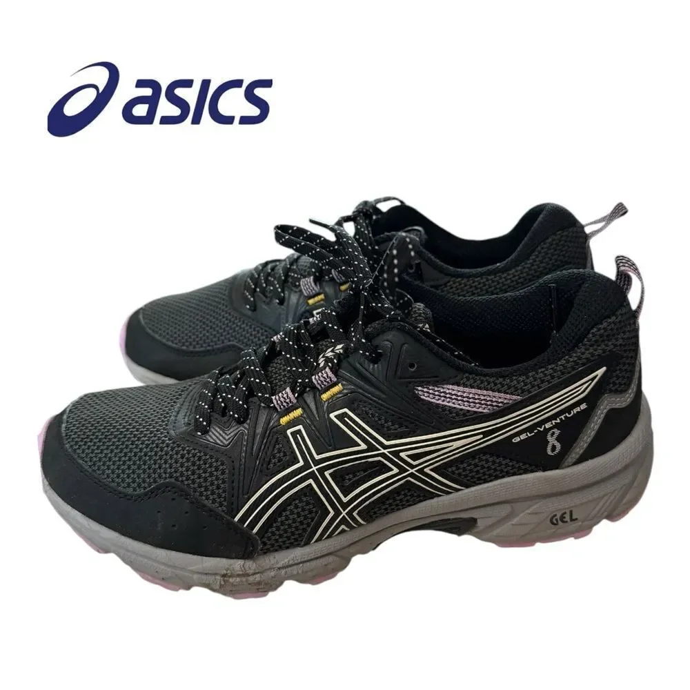 ASICS Women's Gel-Venture 8 Black Running Shoes Sneakers 8